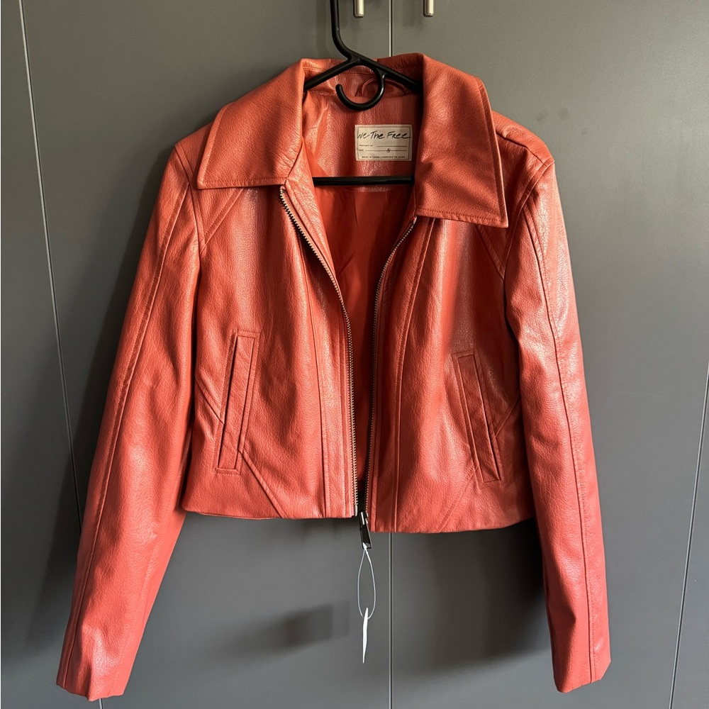 Free People Leather Jacket NWT